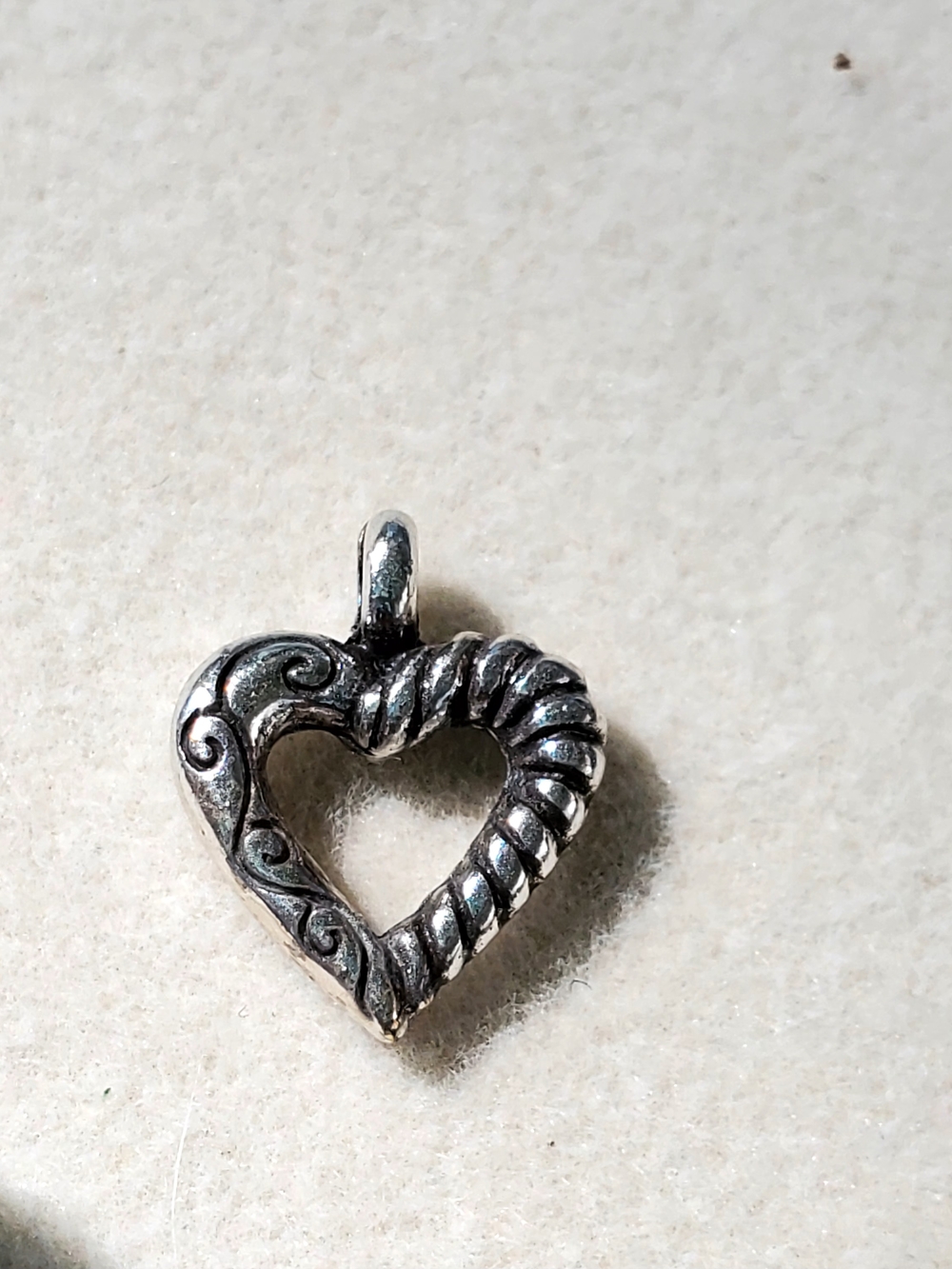 Silver Heart Pendant Necklace Charm